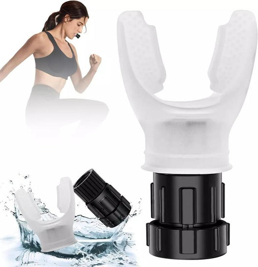 Portable Respiratory Muscle Trainer with Adjustable Resistance for Endurance and Strength - Durable Silicone Adjustable Lung Breathing Exercise Device