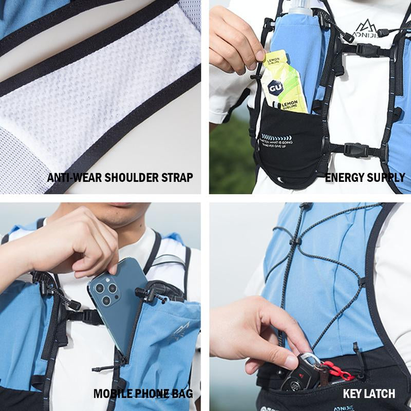 AONIJIE 5L Hydration Running Vest, Multifunctional Water Backpack with Water Bladder for Trail Running,Sports & Outdoor Clothes Accessories for Men &Women,Gym Bag,Bicycle Backpack,Activewear for Runners