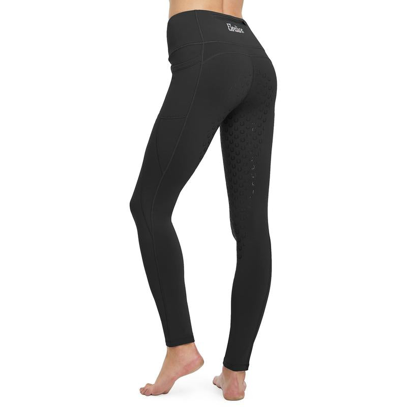 Women's Tights Fleece Lined Pants Silicon Grip with Pockets