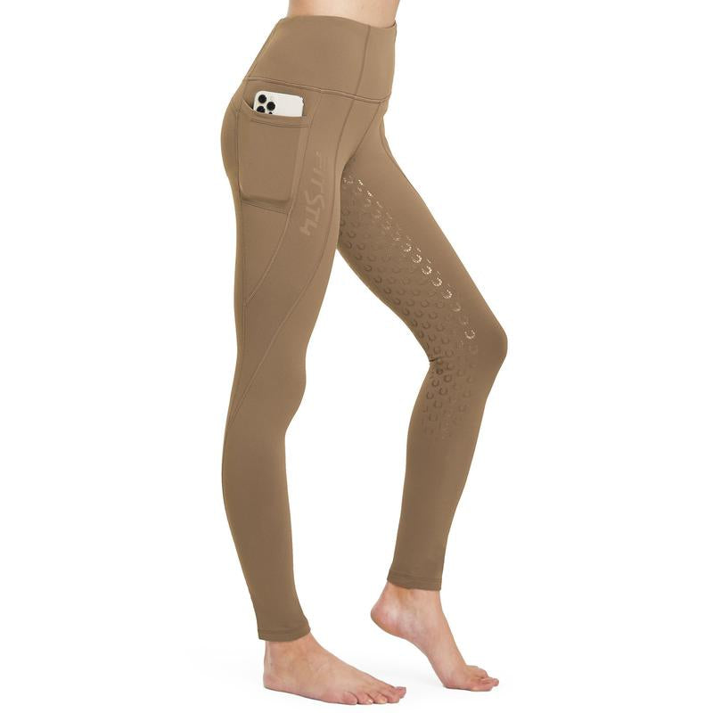 Women's Tights Fleece Lined Pants Silicon Grip with Pockets
