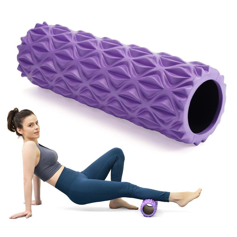 Foam Roller, 15 Inch Deep Tissue Massager for Muscle Massage, Myofascial Trigger Point Release, Exercise, Yoga, Pilates