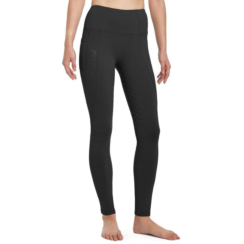 Women's Tights Fleece Lined Pants Silicon Grip with Pockets